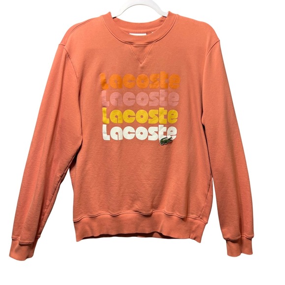 Lacoste Other - Lacoste Men's Small Crewneck Sweatshirt Ombré Multicolor Logo Pullover Crocodile